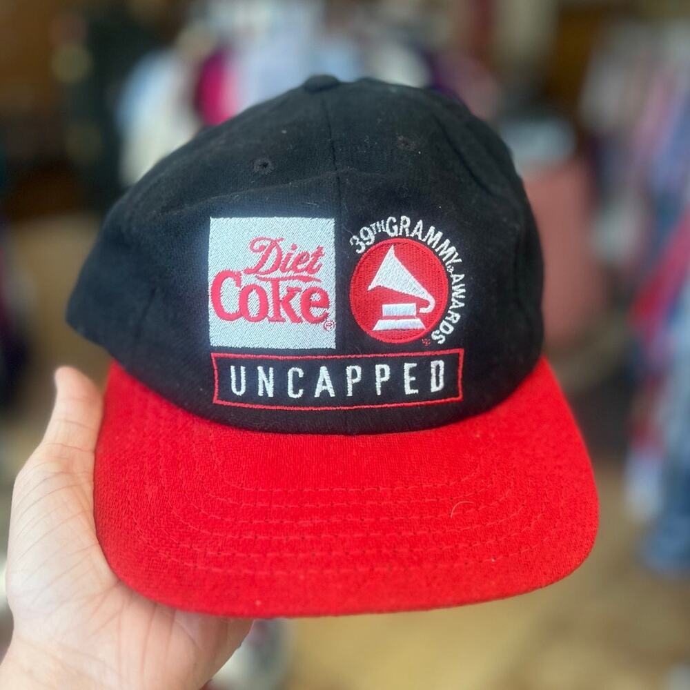 Vintage 1997 Diet Coke X 39th GRAMMY awards strapback hat MADE IN USA